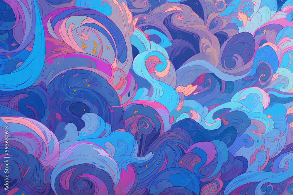a psychedelic abstract background. generative AI a psychedelic abstract background. generative AI