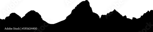 Fotografia Grand Teton USA silhouette vector
