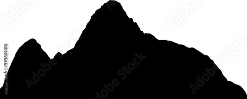 Huayna Picchu Peru silhouette vector