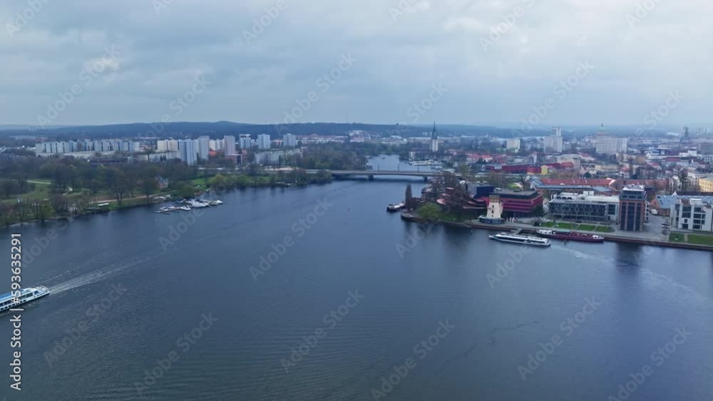 Drone shot of Tiefen See ( Deep Lake ) Potsdam , Germany Drone shot of Tiefen See ( Deep Lake ) Potsdam , Germany