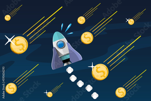 Business uptrends are as successful as rockets in the pouring rain of gold coins.