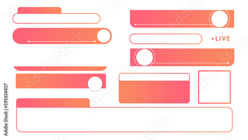 柔らかなイメージのニューステロップ素材セット（背景透明）