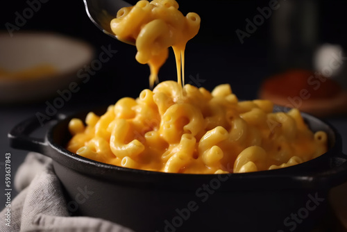 Mac and cheese. Delicious and hot mac and cheese. 