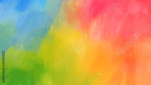 カラフルな水彩の筆の跡。飛沫、帯。