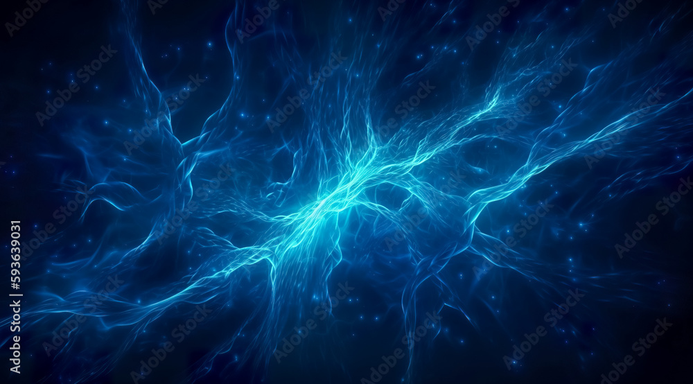 Blue Digital cyberspace and digital data network connections concept. digital abstract background. Generative AI Blue Digital cyberspace and digital data network connections concept. digital abstract background. Generative AI