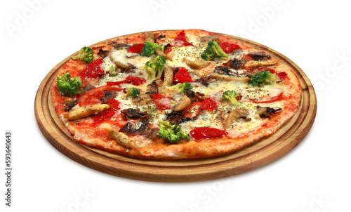 Delicious pizza with vegetables