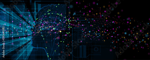 Conceptual technology illustration of artificial intelligence
