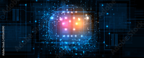 Conceptual technology illustration of artificial intelligence