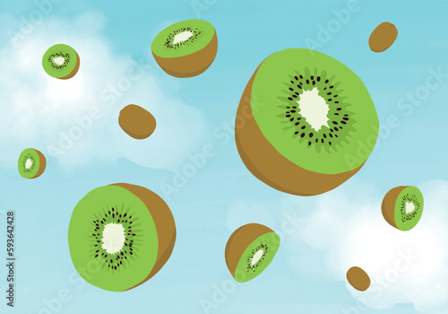 kiwi fruit background