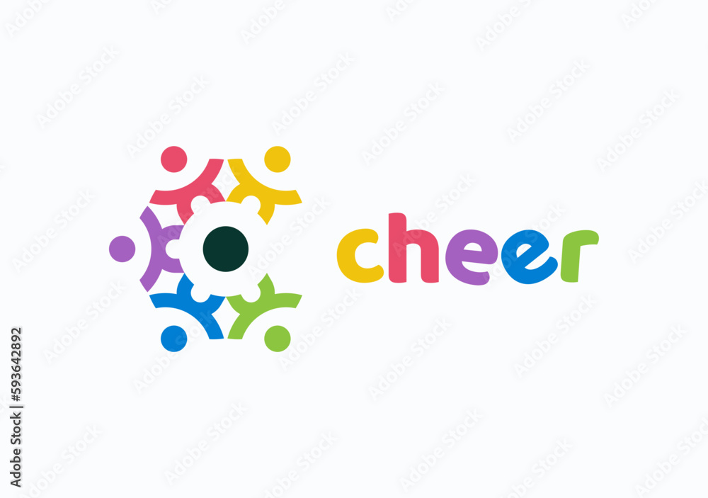 cheering team community logo symbol cheering team community logo symbol