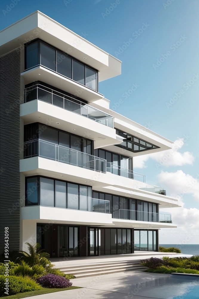 Luxury modern house, generative ai Luxury modern house, generative ai