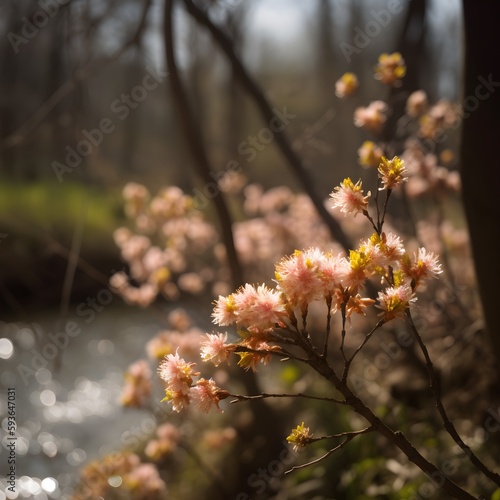 Spring blossom, Beautiful nature scene, Spring flowers, Abstract blurred background © Ranya Art Studio
