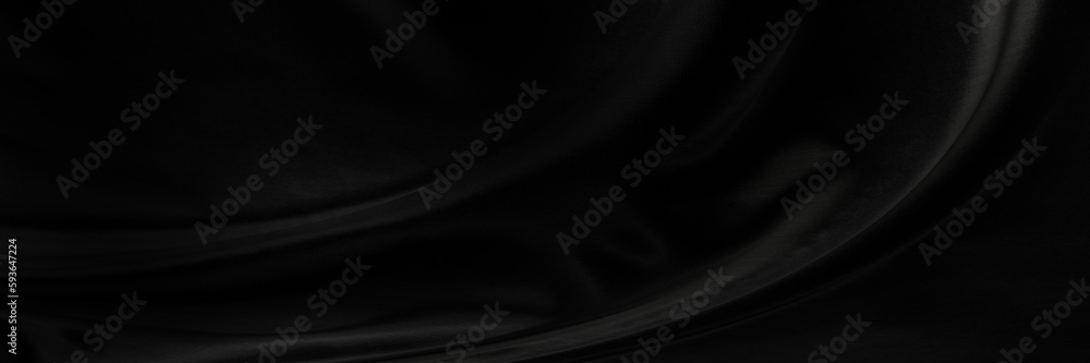 Black gray satin dark fabric texture luxurious shiny that is abstract silk cloth panorama background with patterns soft waves blur beautiful. Black gray satin dark fabric texture luxurious shiny that is abstract silk cloth panorama background with patterns soft waves blur beautiful.