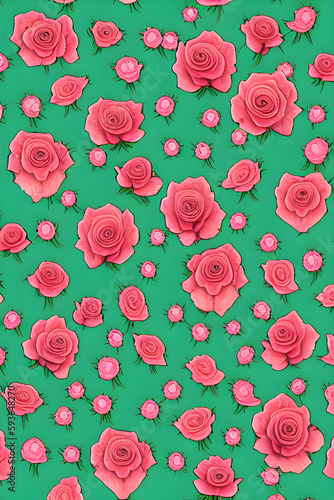 Floral pattern rose 