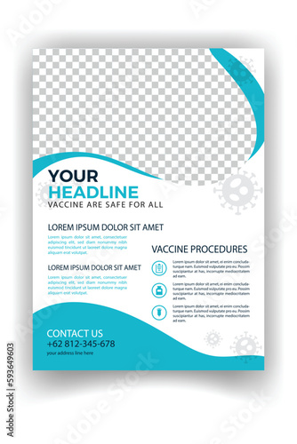 medical care poster and flyer template design