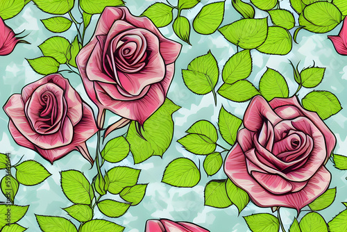 Floral pattern rose 