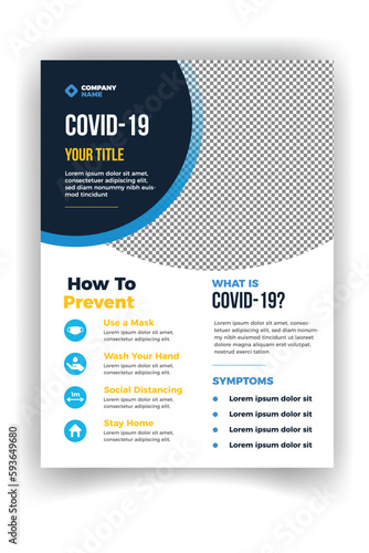 medical care poster and flyer template design