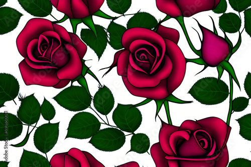 Floral pattern rose