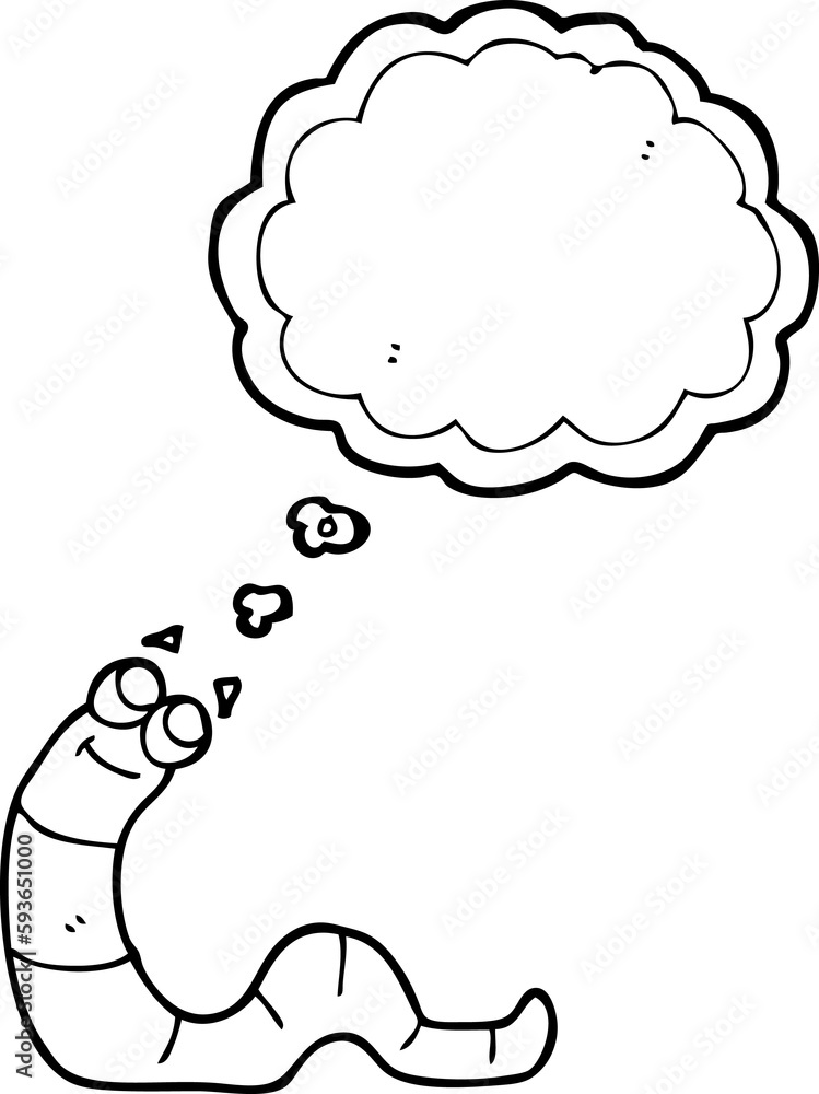 thought bubble cartoon worm thought bubble cartoon worm
