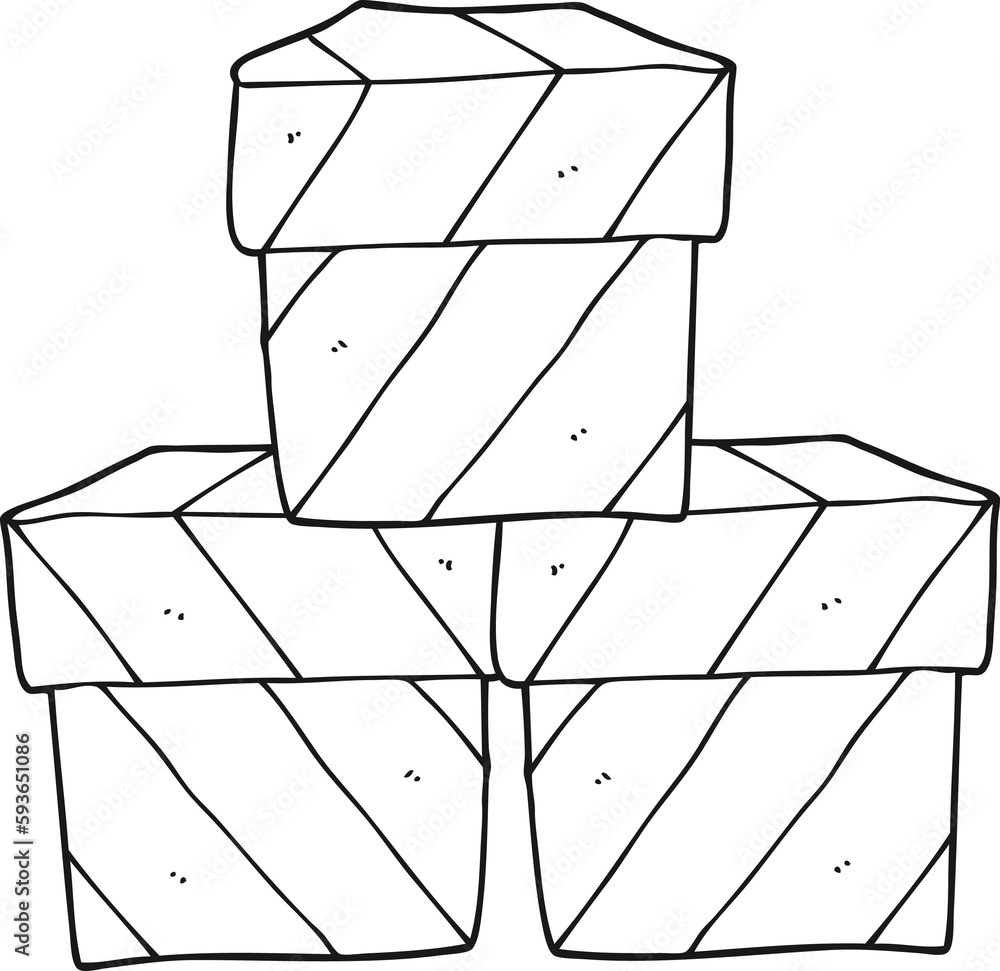 black and white cartoon gift boxes black and white cartoon gift boxes