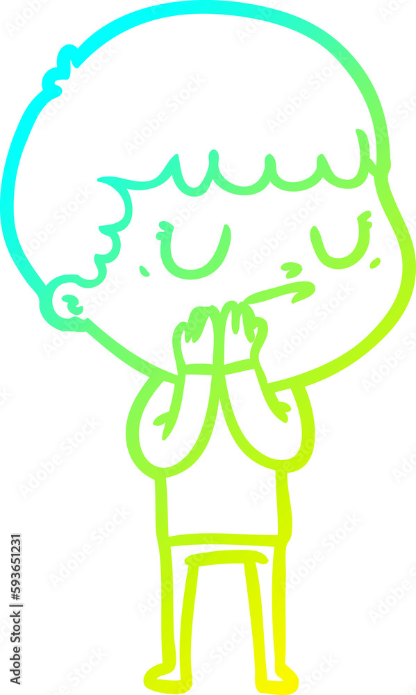 cold gradient line drawing cartoon grumpy boy cold gradient line drawing cartoon grumpy boy