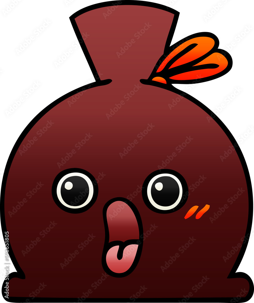 gradient shaded cartoon sack gradient shaded cartoon sack