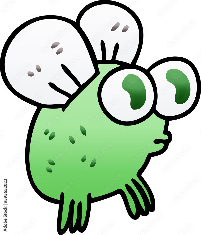 quirky gradient shaded cartoon fly quirky gradient shaded cartoon fly