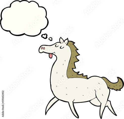 thought bubble cartoon horse