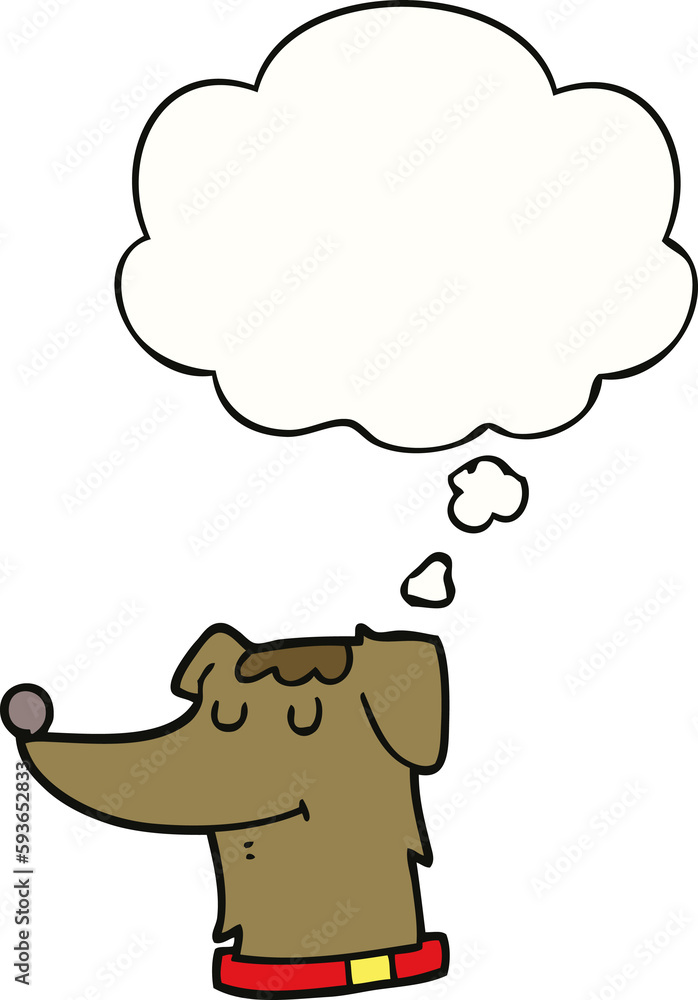 cartoon dog and thought bubble cartoon dog and thought bubble