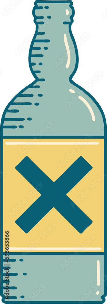 tattoo style icon of a bottle tattoo style icon of a bottle