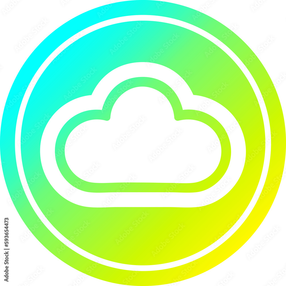 weather cloud circular in cold gradient spectrum weather cloud circular in cold gradient spectrum
