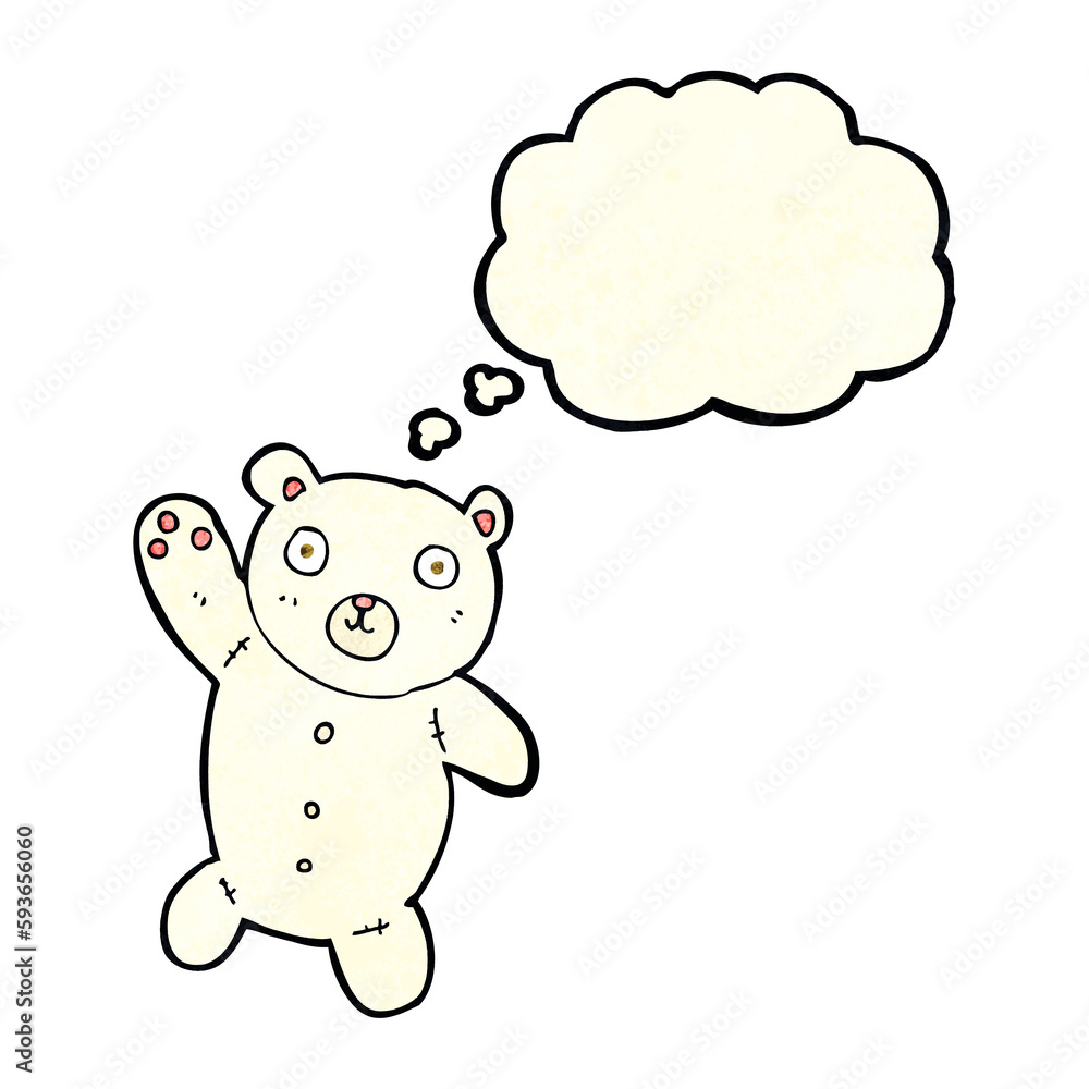 cartoon cute polar teddy bear with thought bubble cartoon cute polar teddy bear with thought bubble