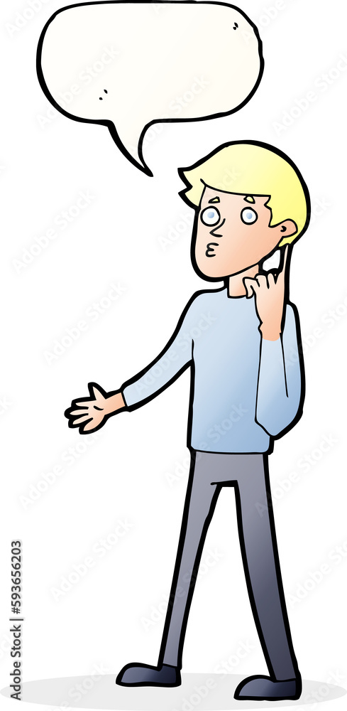 cartoon man asking question with speech bubble cartoon man asking question with speech bubble