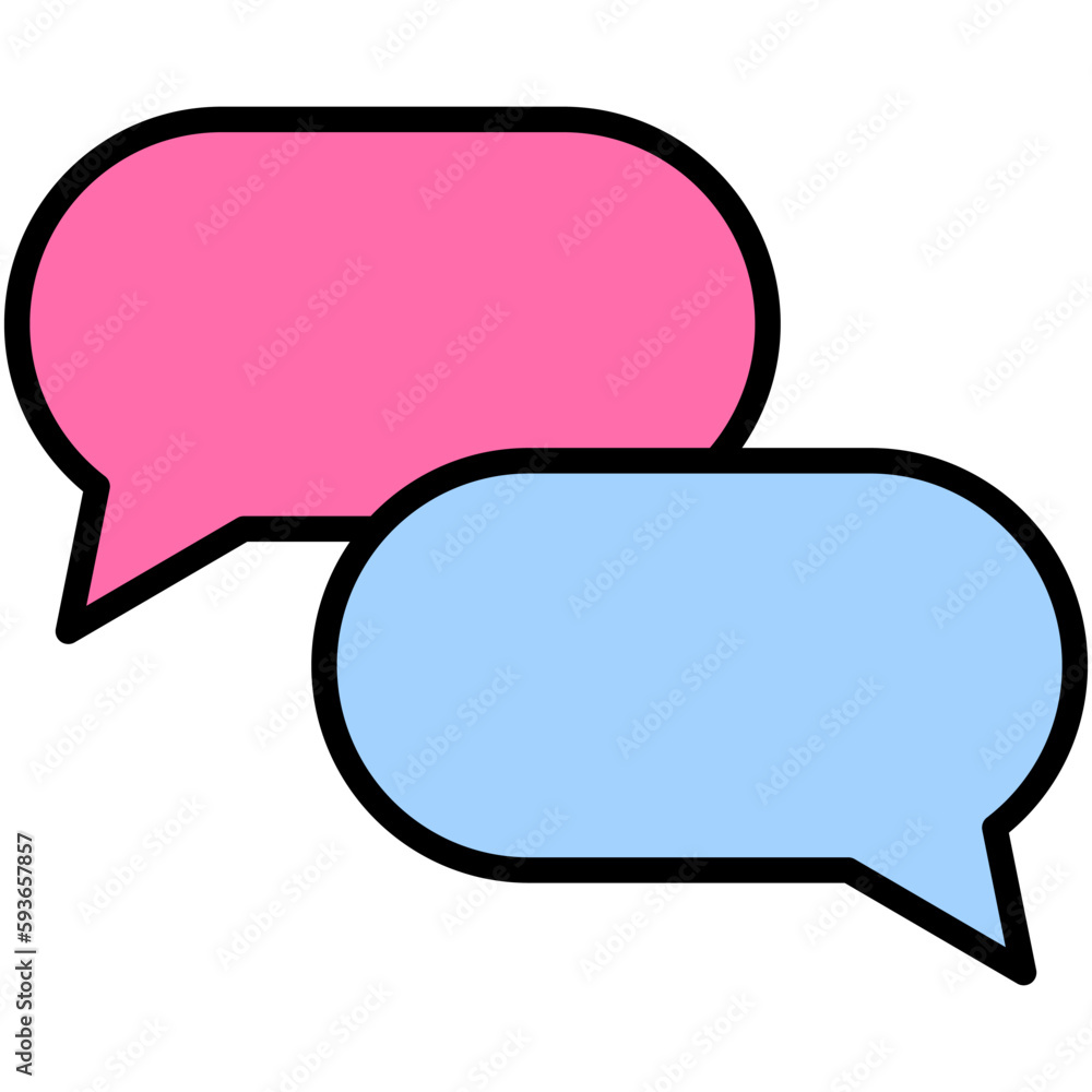 Naklejka premium Speech balloons icon, filled style vector illustration