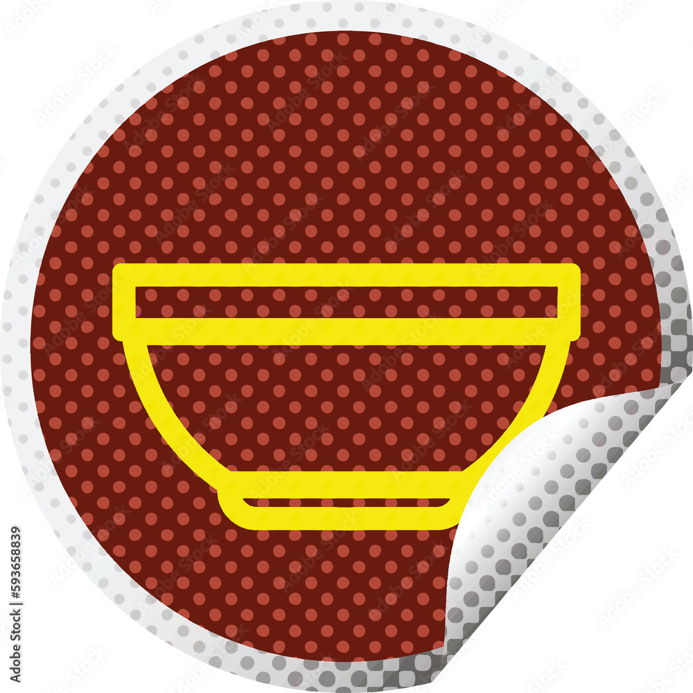 Rice bowl circular peeling sticker Rice bowl circular peeling sticker