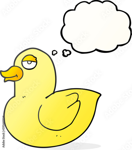 thought bubble cartoon duck