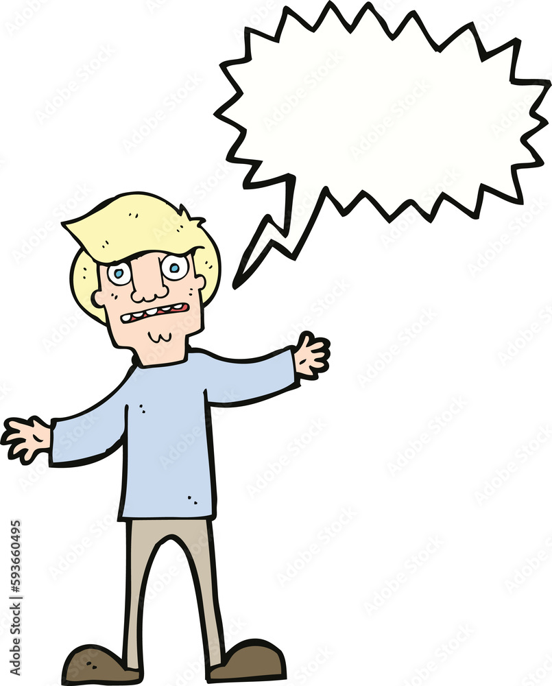 cartoon surprised man with speech bubble cartoon surprised man with speech bubble