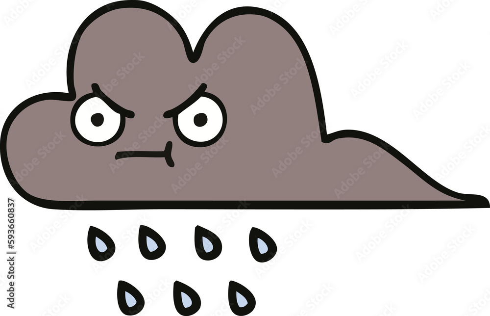 cute cartoon storm rain cloud cute cartoon storm rain cloud