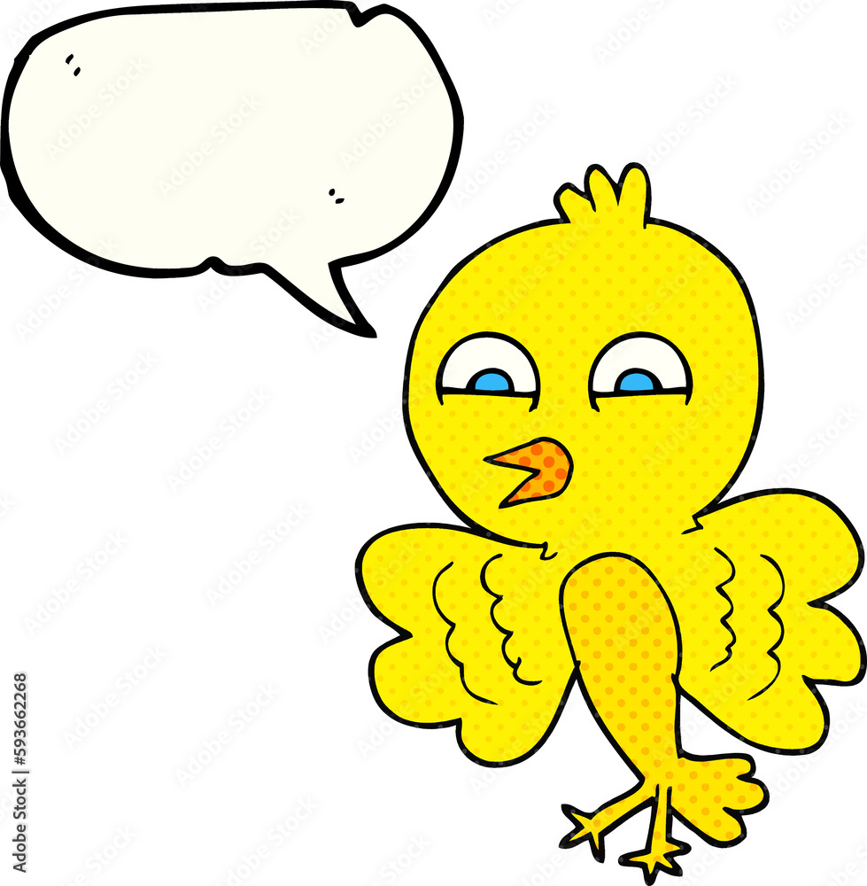 comic book speech bubble cartoon bird