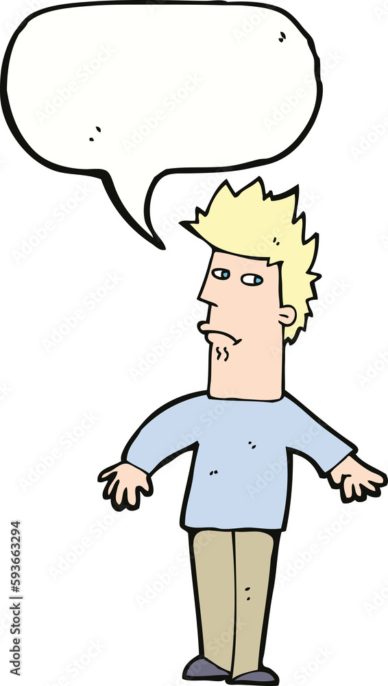 cartoon worried man with speech bubble cartoon worried man with speech bubble