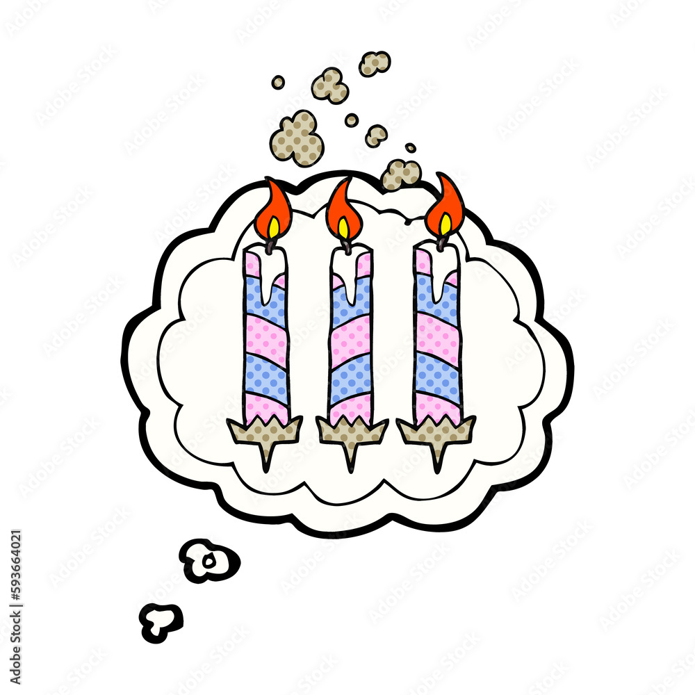 thought bubble cartoon birthday cake candles thought bubble cartoon birthday cake candles