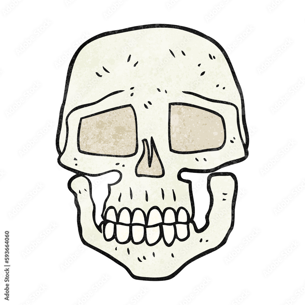 textured cartoon skull textured cartoon skull