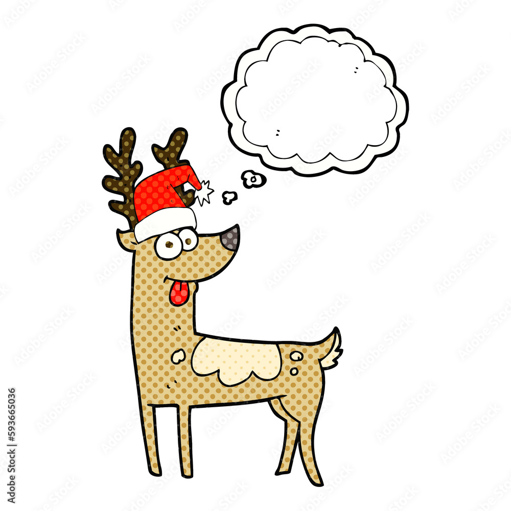 thought bubble cartoon crazy reindeer