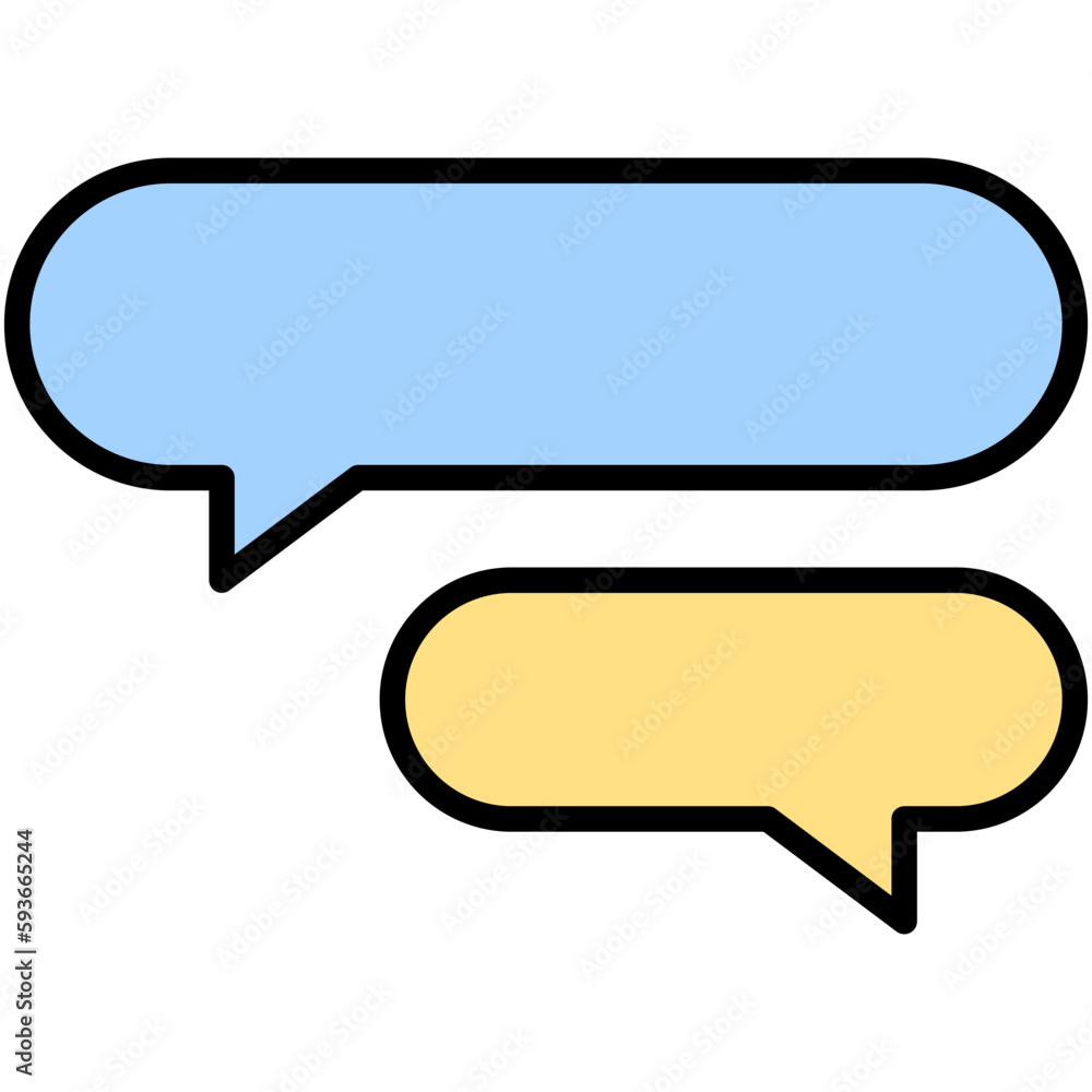 Naklejka premium Speech balloons icon, filled style vector illustration