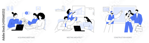 New property building abstract concept vector illustrations.