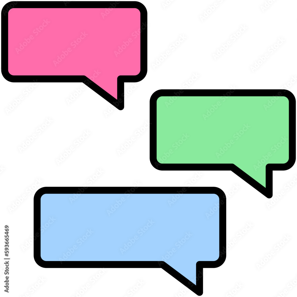 Speech balloons icon, filled style vector illustration Speech balloons icon, filled style vector illustration