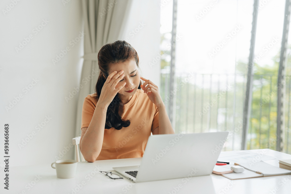 Young and beautiful businesswoman tired from work Young and beautiful businesswoman tired from work