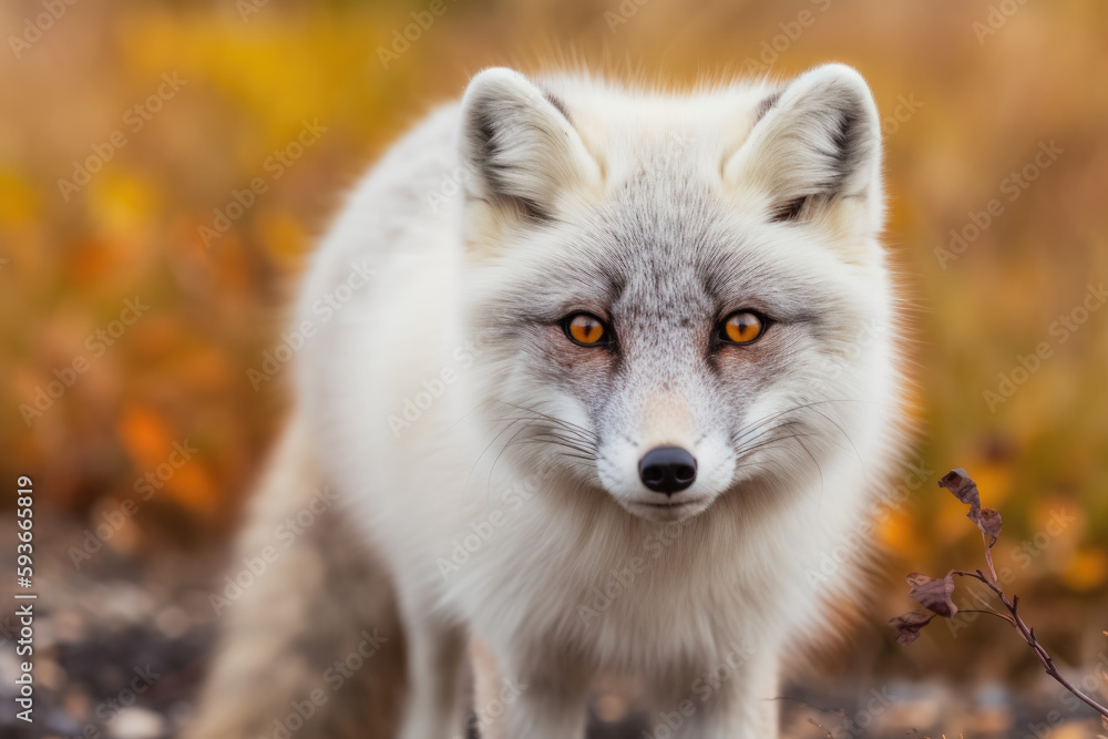beautiful arctic fox looking at the camera. beautiful arctic fox looking at the camera.