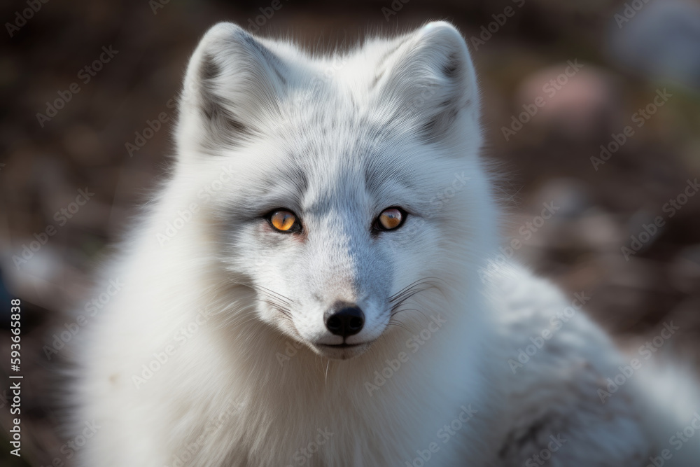 beautiful arctic fox looking at the camera. beautiful arctic fox looking at the camera.
