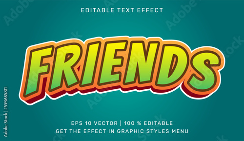 Friends 3d editable text effect
